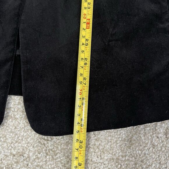 Cabi Black Velvet Tuxedo Blazer Jacket Women's L Business Party Preepy Gala - Picture 13 of 16